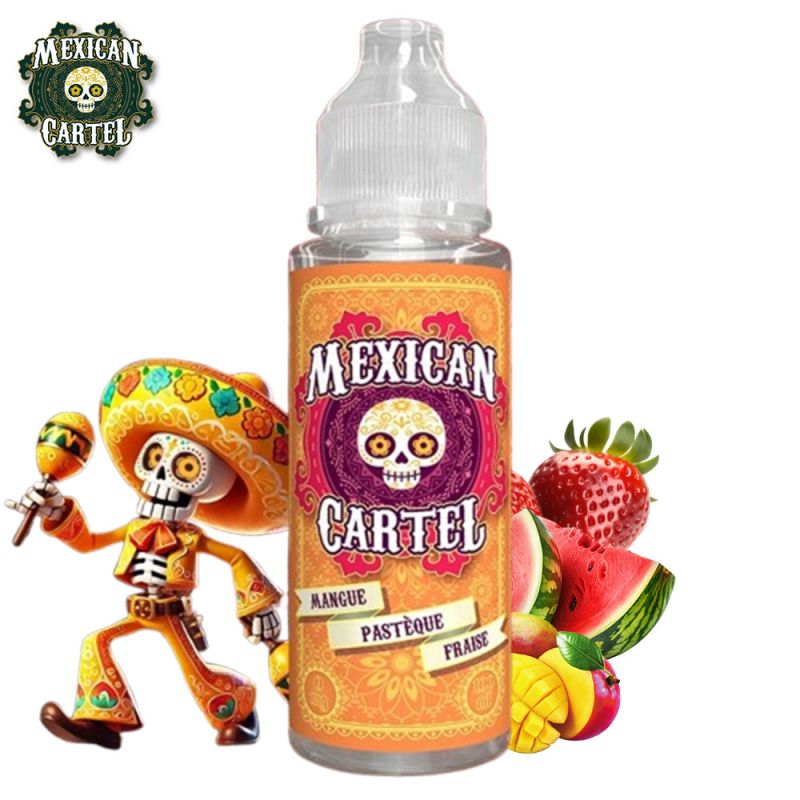 Mangue Pastèque Fraise 100ml (0mg) - Mexican Cartel