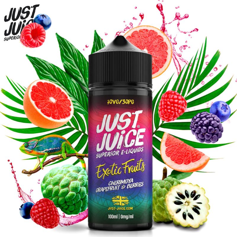 Cherimoya Pamplemousse et Baies 100ml (0mg) - Just Juice