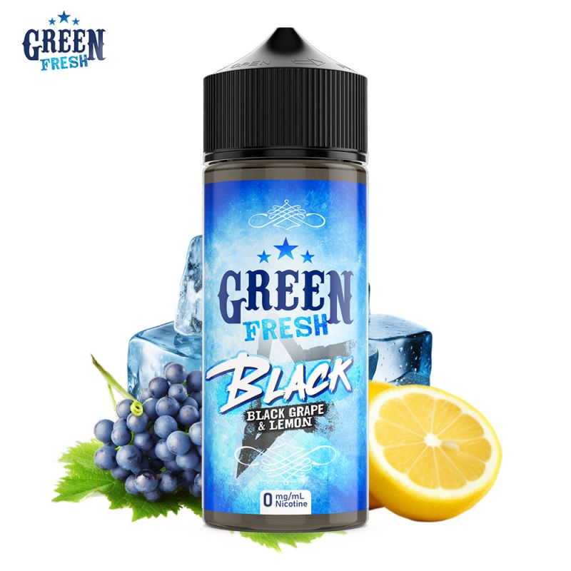 Black 100ml (0mg) - Green Fresh by eliquid France