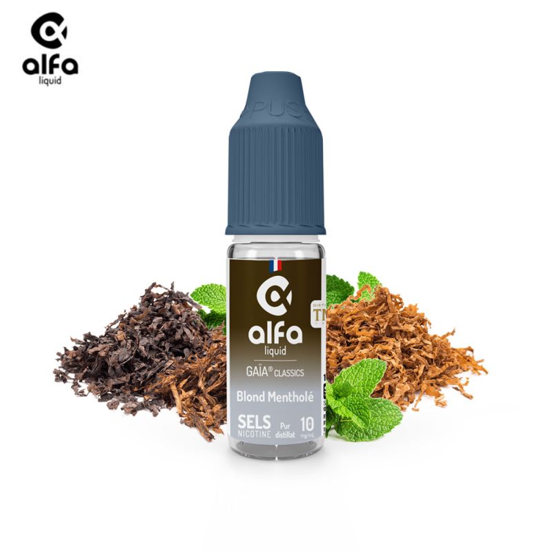 Blond Mentholé 10ml Nic Salt Gaïa Classics (10mg
                              50% / 50%) - Alfaliquid