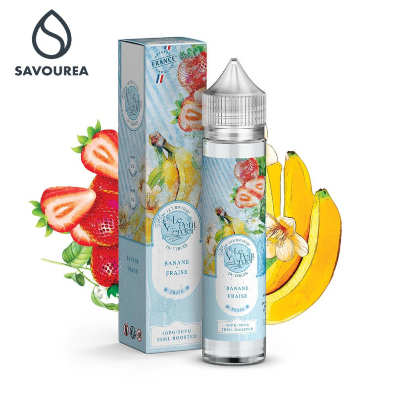 Banane Fraise 50ml (0mg) - Le Petit Verger Frais by Savourea
