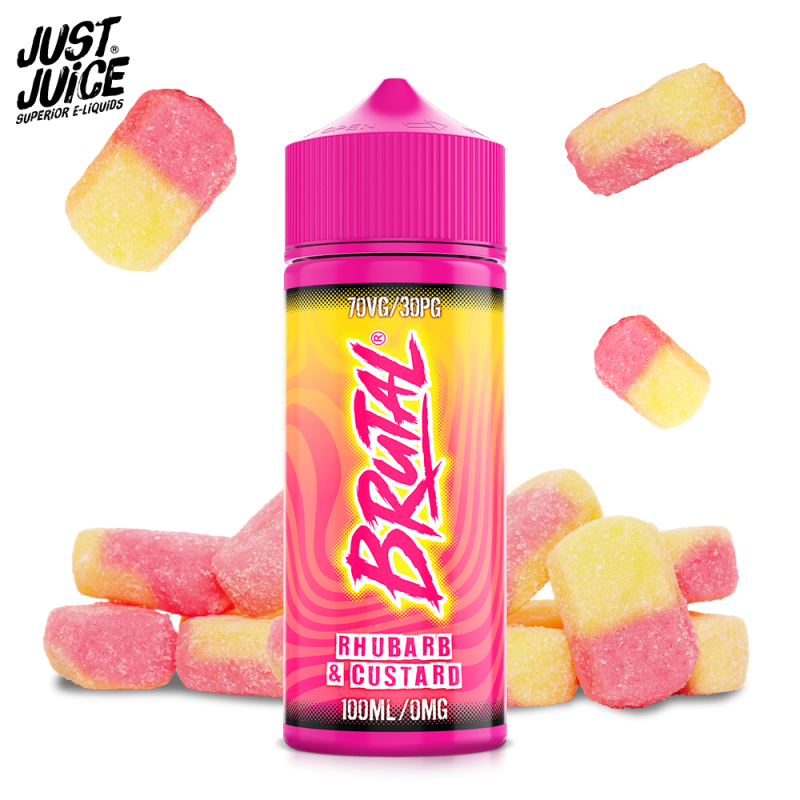 Rhubarb & Custard 100ml (0mg) - Brutal by Just Juice