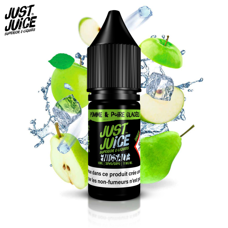 Pomme & Poire glacées 10ml nic Salt (11mg) - Just Juice