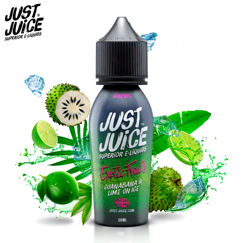 Guanabana & Citron vert glacé 50ml (0mg) - Just Juice