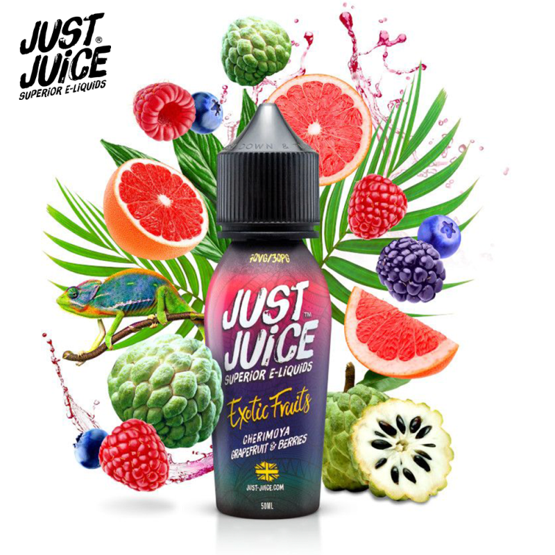 Cherimoya pamplemousse et Baies 50ml (0mg) - Just Juice