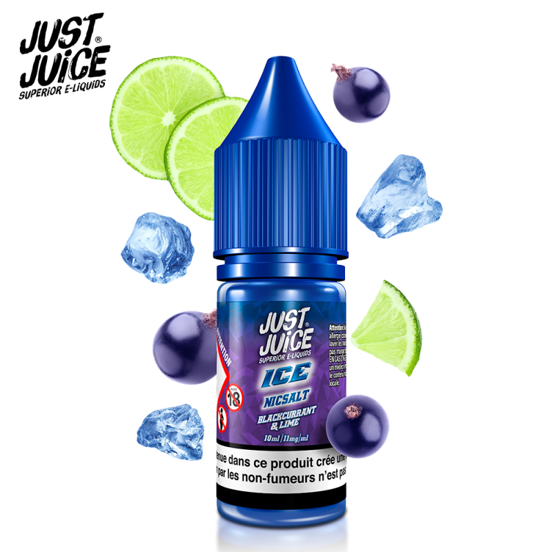 Blackcurrant & lime Ice 10ml Nic Salt (20mg) - Just Juice