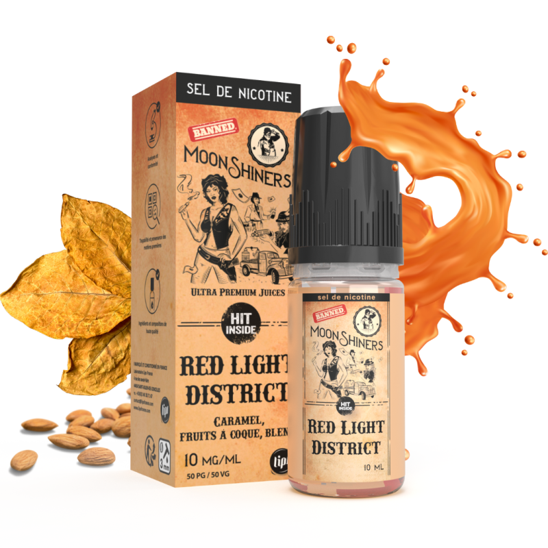 Moon shiners : Red Light District 10ml SALT (10mg) - Le French Liquide