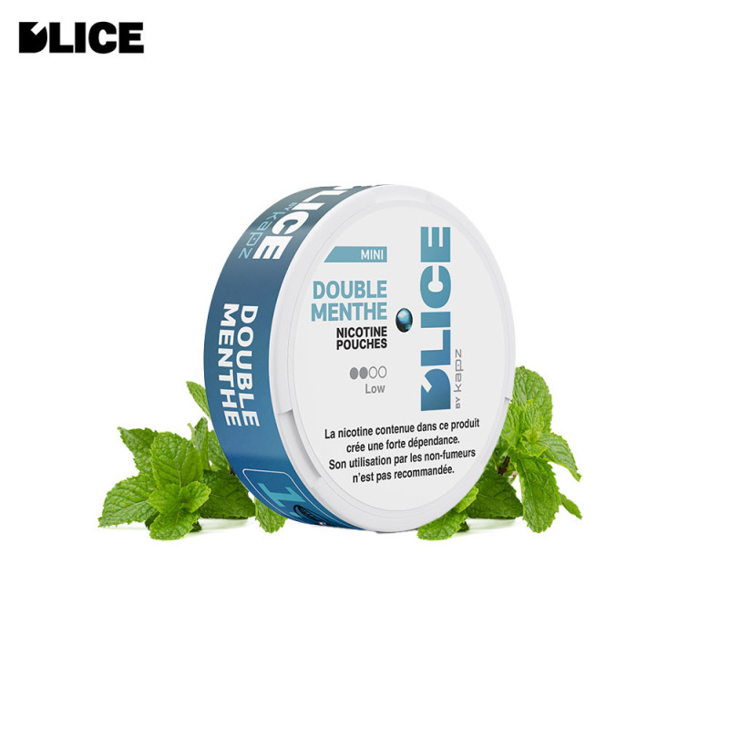 Double Menthe boite de sachets de nicotine (20 sachets) -Dlice by Kapz (12mg) - Double Menthe boite de sachets de nicotine (20 sachets) -Dlice by Kapz