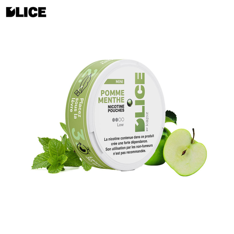 Pomme Menthe boite de sachets de nicotine (20 sachets) -Dlice by Kapz (4mg) - Pomme Menthe boite de sachets de nicotine (20 sachets) -Dlice by Kapz