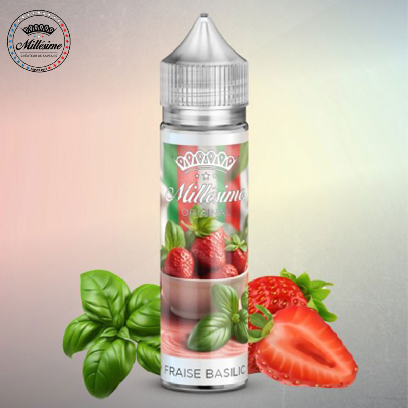 Fraise Basilic 50ml (0mg) - Millésime